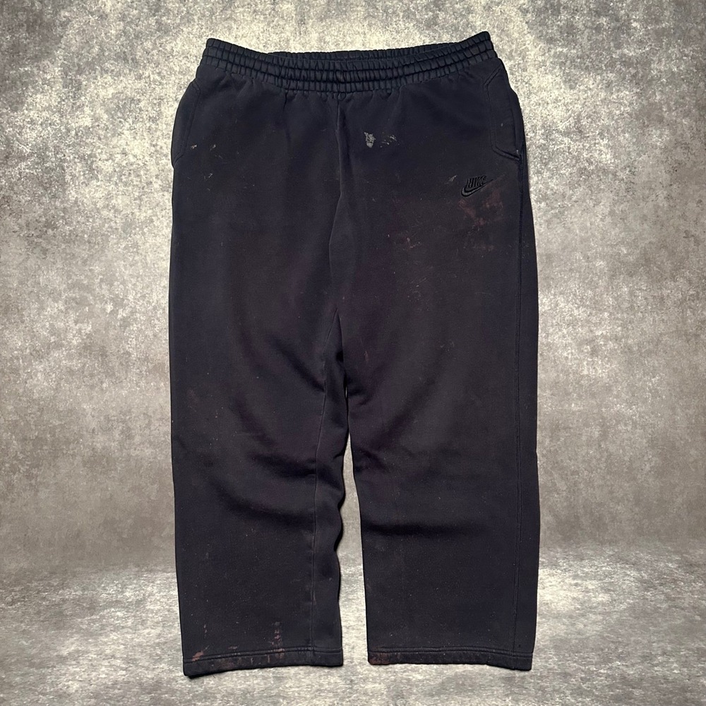 Y2K Nike Baggy Navy Sweatpants Men's Large Sportswear Fleece